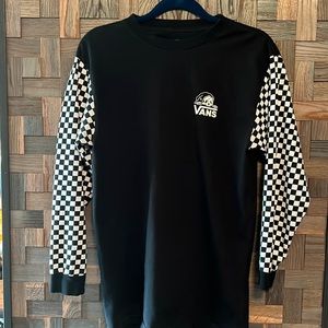 Vans Sketchy Tank Long Sleeved Checkerboard Tee Sz. M